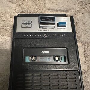 Black Portable Cassette Recorder